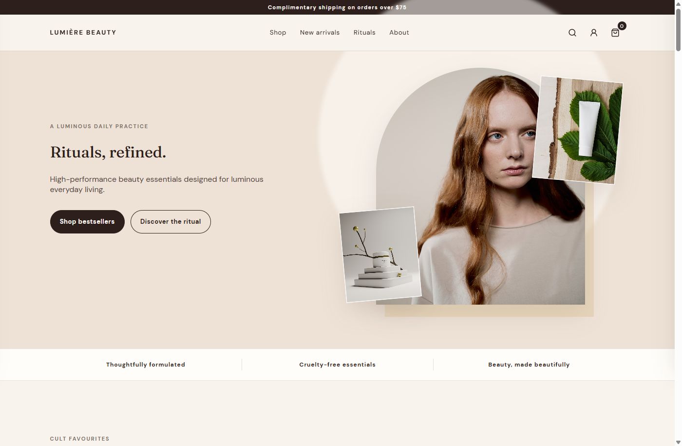 Lumière theme design preview