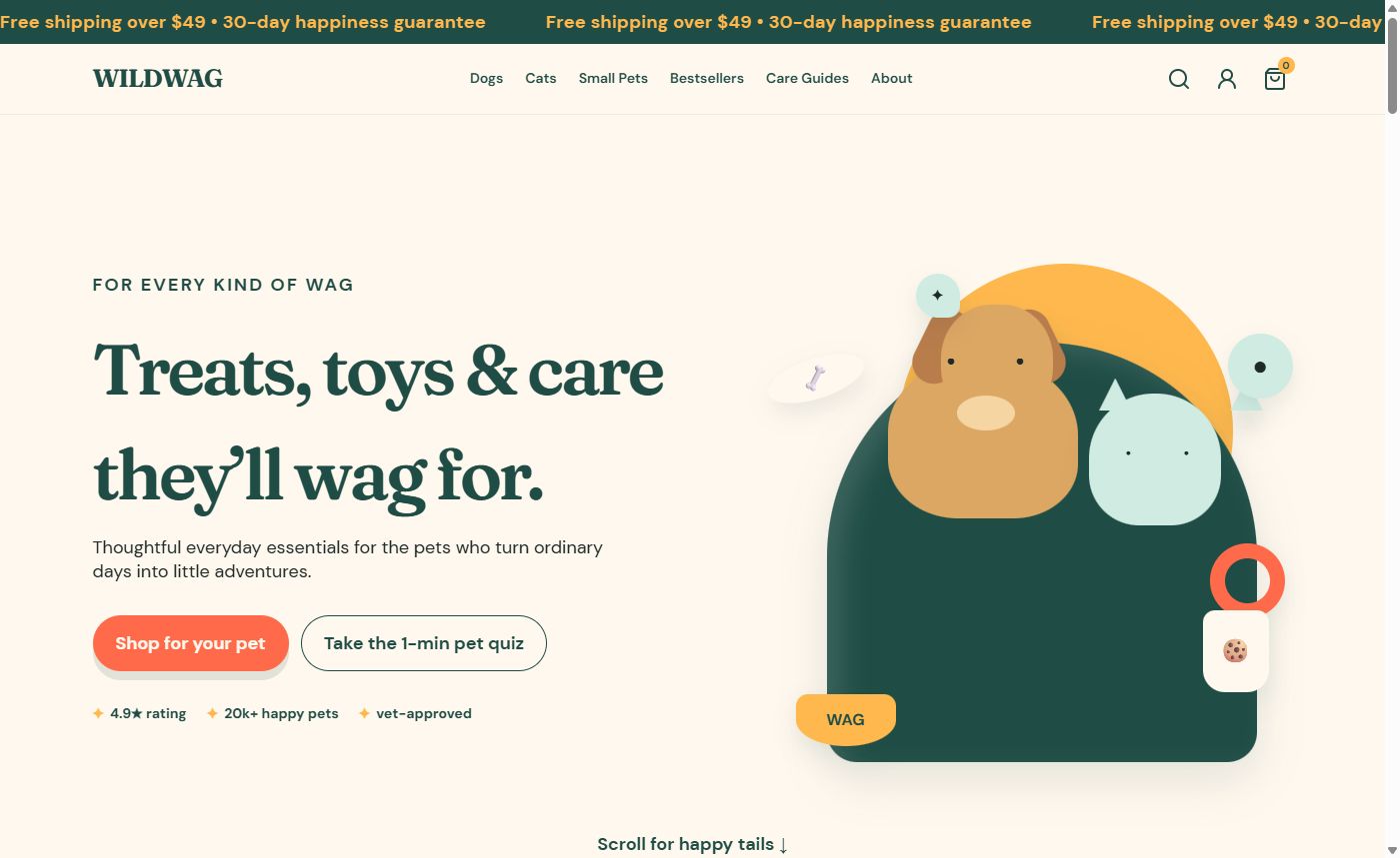 Wildwag theme design preview